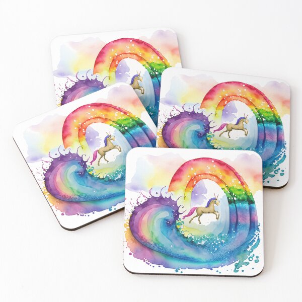 Item preview, Unicorn with rainbow designed and sold by Jasardpu.