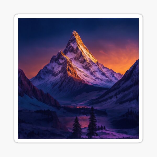 Alpenglow at Big Sky - Mountain Painting