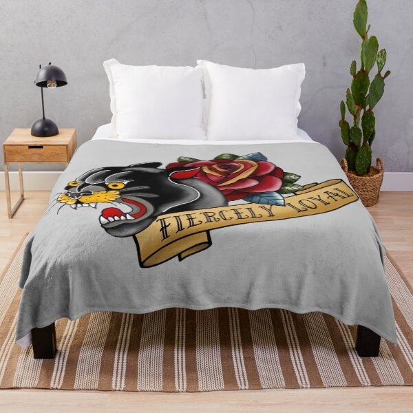 Item preview, Old School Traditional Rose and Panther Tattoo - Fiercely Loyal designed and sold by Art-Speaks.