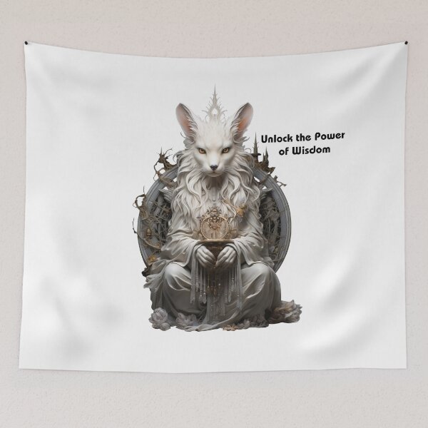 Item preview, Wise rabbit reigning on a majestic throne designed and sold by BogatyrovaOlena.