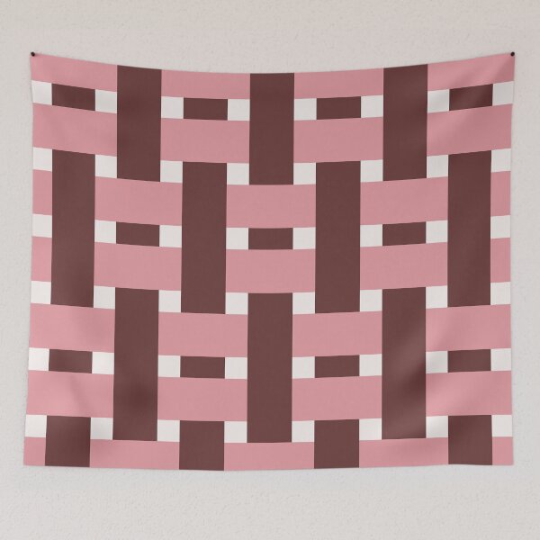 Item preview, Fabric Weave Types #06 - Warp Rib Weave Regular Pattern - Ivory and Rose designed and sold by DesignCentrum.