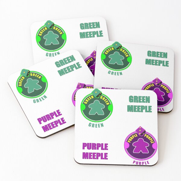 Item preview, GREEN AND PURPLE MEEPLES designed and sold by csalvati77.