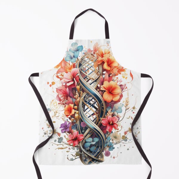 Item preview, The Fusion of Science and Nature: Floral-inspired Graphic DNA Structure designed and sold by Hibiskusmond.