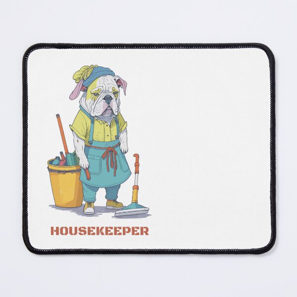 Item preview, Charming Housekeeper Bulldog designed and sold by urbsrepublic.
