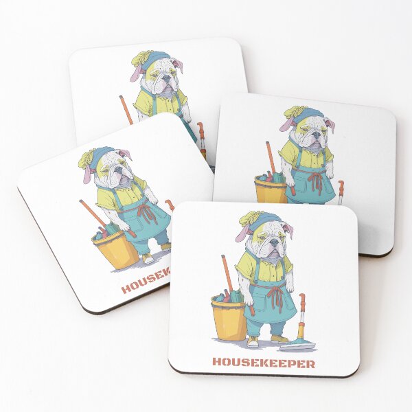 Item preview, Charming Housekeeper Bulldog designed and sold by urbsrepublic.