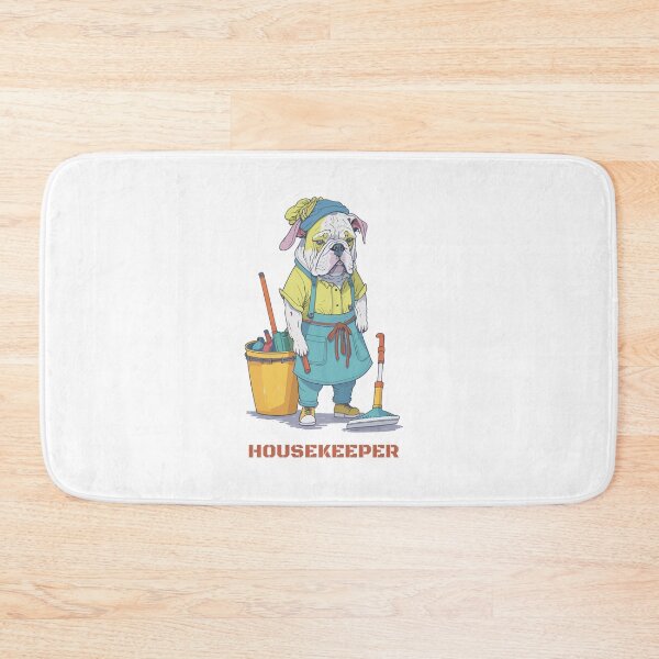 Item preview, Charming Housekeeper Bulldog designed and sold by urbsrepublic.