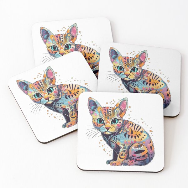 Artikelvorschau, Cat Art: Ocicat Mixed Media Technique Combining Feline Humor & Martial entworfen und verkauft von DooodleGod.