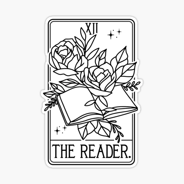 314PI (3pcs) The Reader Sticker, Tarot Stickers, Tarot Cards, Book Stickers  For Adults, Bookish Water Assistant Die Cut Sticker for Laptop Phone Water