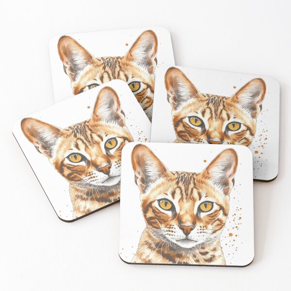 Artikelvorschau, Cat Art: Ocicat Mixed Media Technique Combining Feline Humor & Martial entworfen und verkauft von DooodleGod.