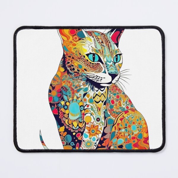 Item preview, Cat Art: Ocicat Mixed Media Technique Combining Feline Humor & Martial designed and sold by DooodleGod.