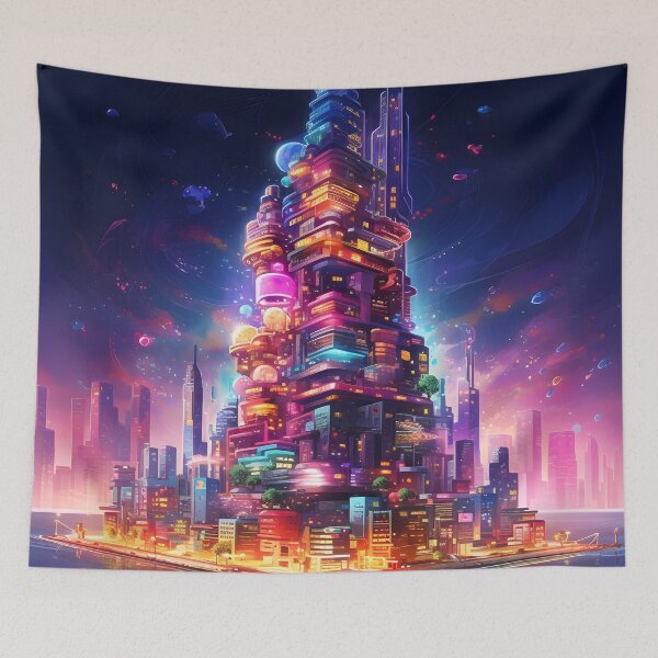 Item preview, Futuristic City Landscape designed and sold by Craft-Vision.