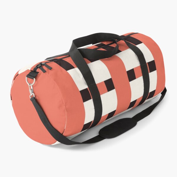 Item preview, Fabric Weave Types #06 - Warp Rib Weave Regular Pattern - Black and Salmon designed and sold by DesignCentrum.