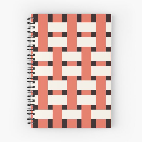 Item preview, Fabric Weave Types #06 - Warp Rib Weave Regular Pattern - Black and Salmon designed and sold by DesignCentrum.