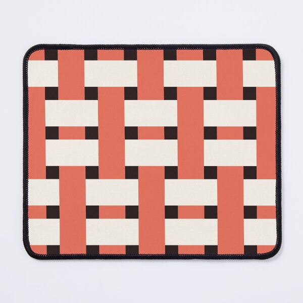 Item preview, Fabric Weave Types #06 - Warp Rib Weave Regular Pattern - Black and Salmon designed and sold by DesignCentrum.