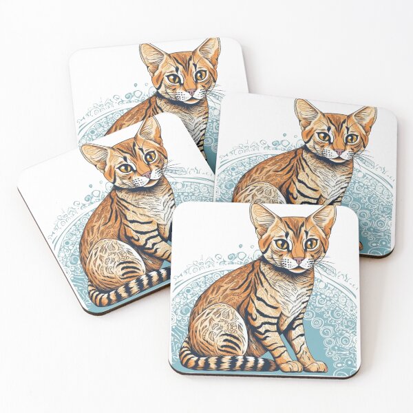 Item preview, Ocicat Art Print: Charming Feline Passion on (includes keywords: cat, vintage, art, print, feline, passion, charming) designed and sold by DooodleGod.