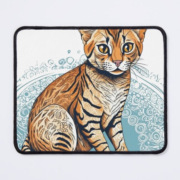 Item preview, Ocicat Art Print: Charming Feline Passion on (includes keywords: cat, vintage, art, print, feline, passion, charming) designed and sold by DooodleGod.