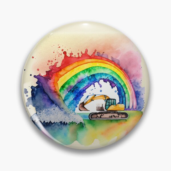 Item preview, Excavator with rainbow designed and sold by Jasardpu.