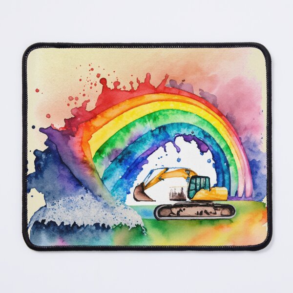Item preview, Excavator with rainbow designed and sold by Jasardpu.