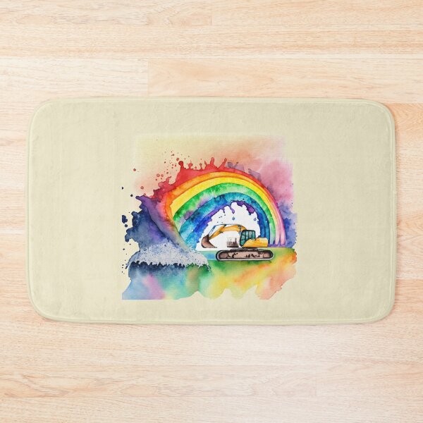Item preview, Excavator with rainbow designed and sold by Jasardpu.