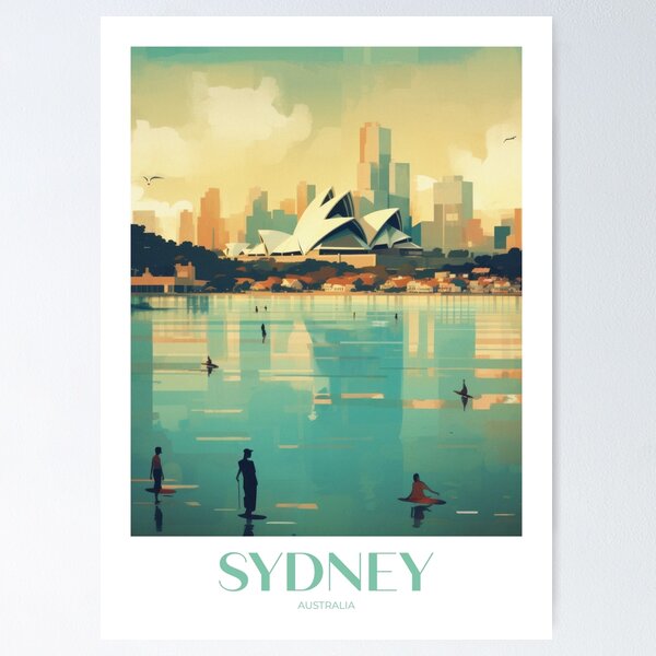 Item preview, Sydney Vintage Travel Poster | Wall Art designed and sold by ddartonline.