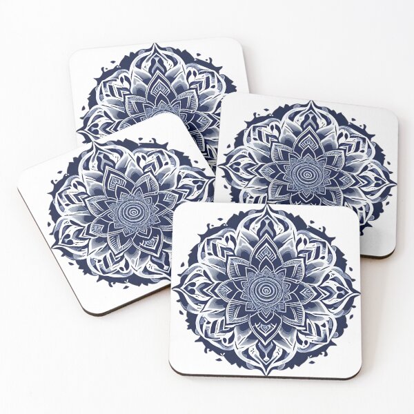 Item preview, Mandala of blue and white colors designed and sold by DreamscapePixel.