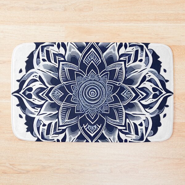 Item preview, Mandala of blue and white colors designed and sold by DreamscapePixel.