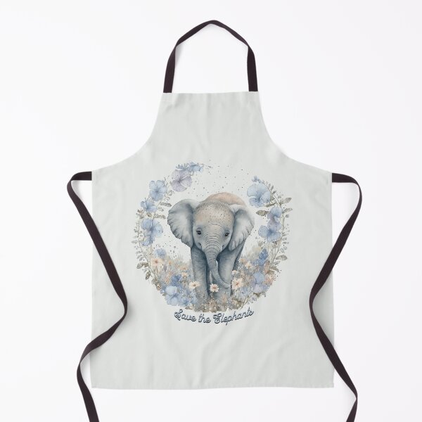 Item preview, Save the Elephants, watercolor designed and sold by HolidayBug.