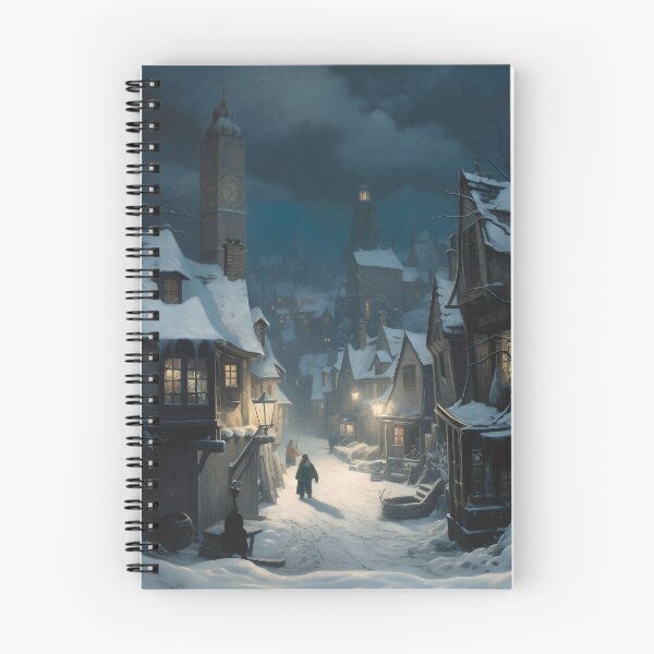 Item preview, Enchanted Hamlet in Snow - Inspired by Wizarding Folklore designed and sold by nightfallcanvas.