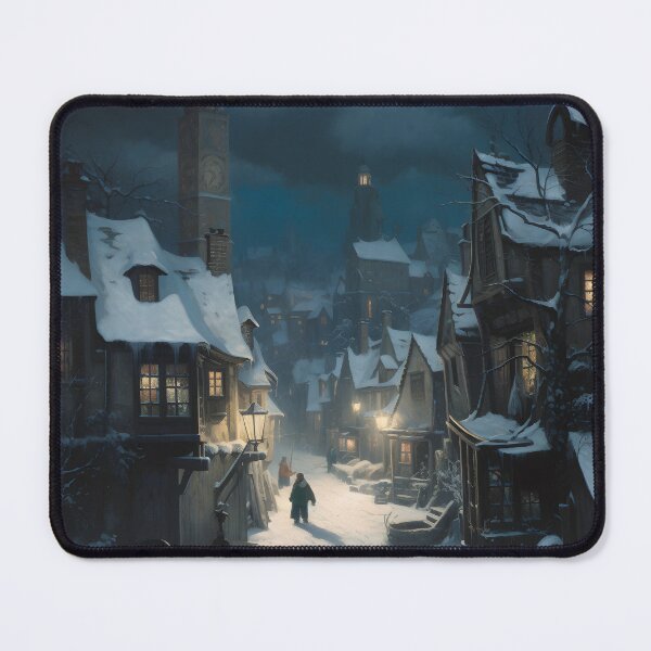 Item preview, Enchanted Hamlet in Snow - Inspired by Wizarding Folklore designed and sold by nightfallcanvas.