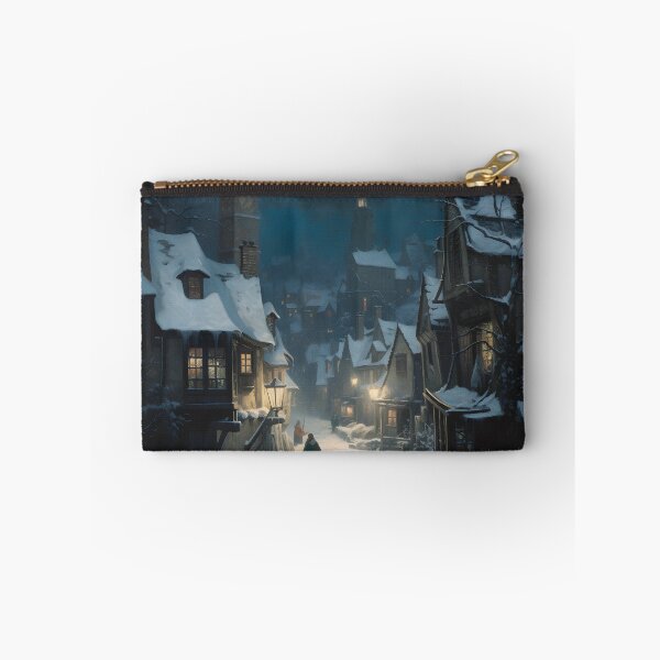 Item preview, Enchanted Hamlet in Snow - Inspired by Wizarding Folklore designed and sold by nightfallcanvas.