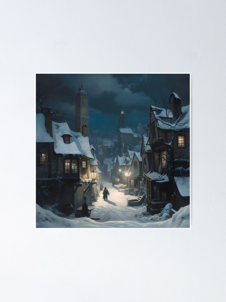 Enchanted Hamlet in Snow - Inspired by Wizarding Folklore Poster for Sale  by nightfallcanvas