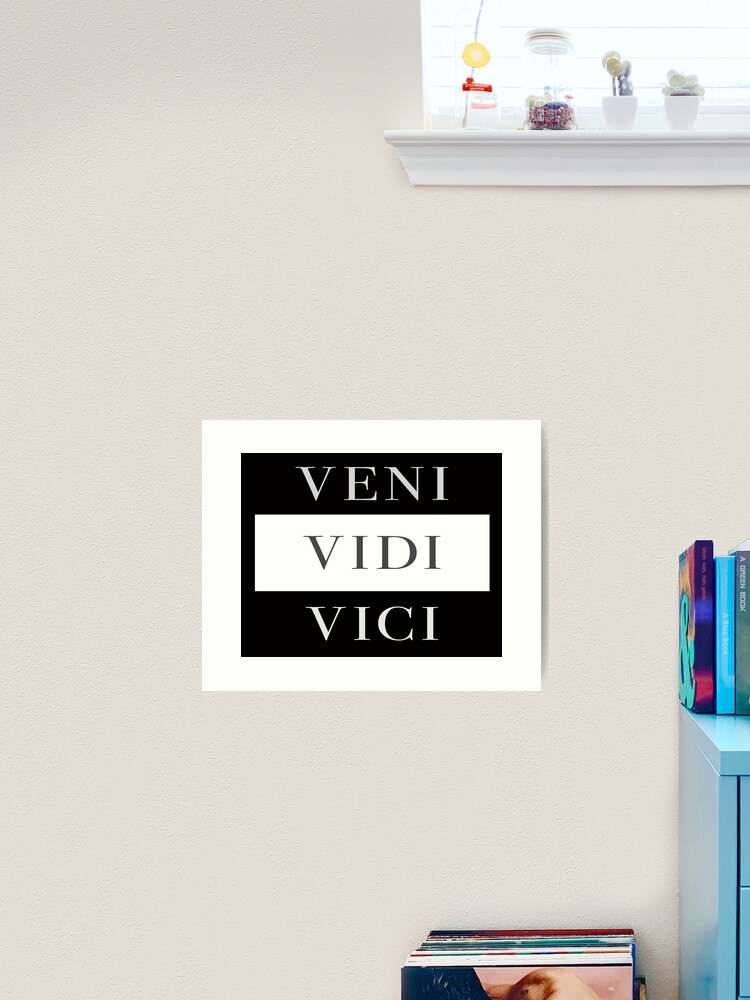 Veni Vidi Vici 'We Came We Saw We Conquered' Latin Saying Roman  Quote Inspirational White Poster for Sale by bard-art