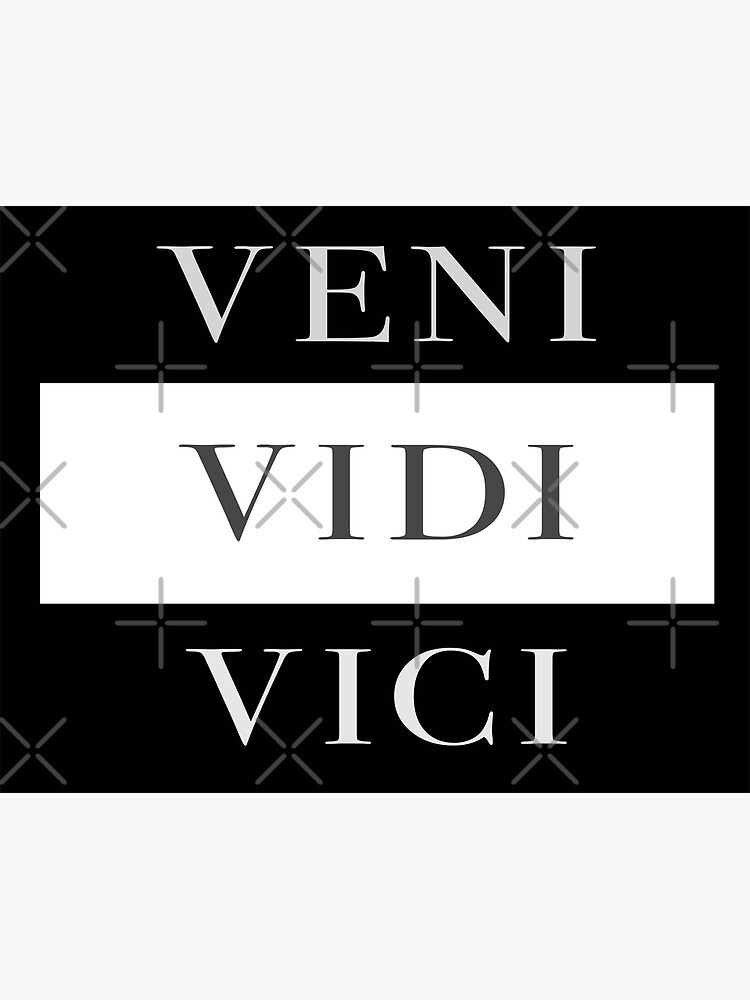 Veni Vidi Vici 'We Came We Saw We Conquered' Latin Saying Roman  Quote Inspirational White Poster for Sale by bard-art