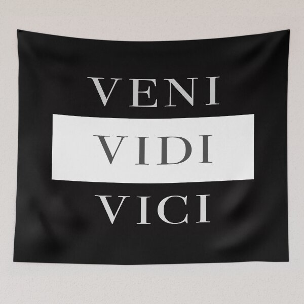 Item preview, Veni Vidi Vici 'We Came We Saw We Conquered' Latin Saying Roman Quote Inspirational White designed and sold by bard-art.