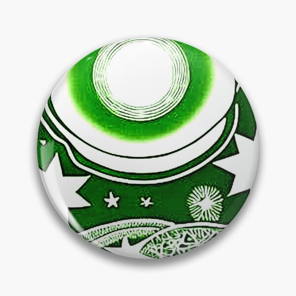 Item preview, Green and white starry night scene linograph folk art designed and sold by Earth Nature Creations.