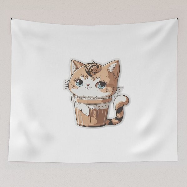 Item preview, Delightful Cat Hug Stiker designed and sold by har1tosha777.