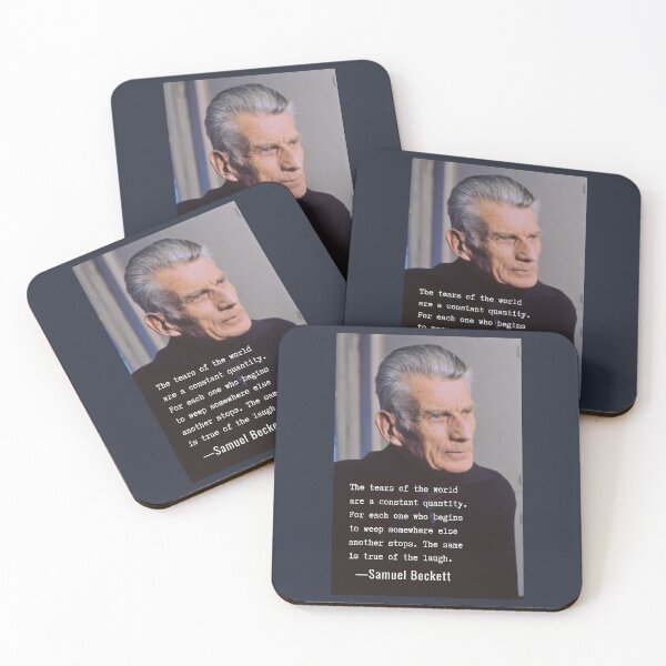 Item preview, Samuel Beckett portrait and quote: The tears of the world are a constant quantity.... designed and sold by artbleed.
