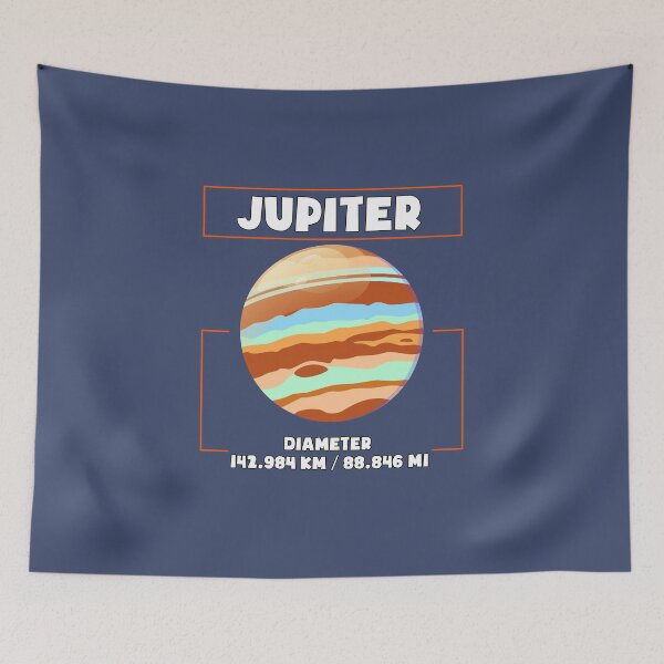 Item preview, Planet Jupiter and his diametre, a funny gift for solar system lovers and astronomy enthusiasts designed and sold by abdelhak2005.