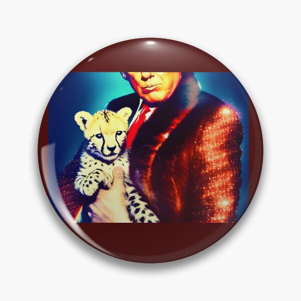 Artikelvorschau, Trump und Cheetah Cub Red Color Pop Art entworfen und verkauft von angcreations.