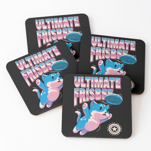 Item preview, Ultimate Frisbee Cat - Retro Frisbee cat Bid Bidginity | Diving for the disc | Perfect Gift for the Pro Ultimate Frisbee Player Professional Merch Pet Mat Bandana designed and sold by Any Color Designs.