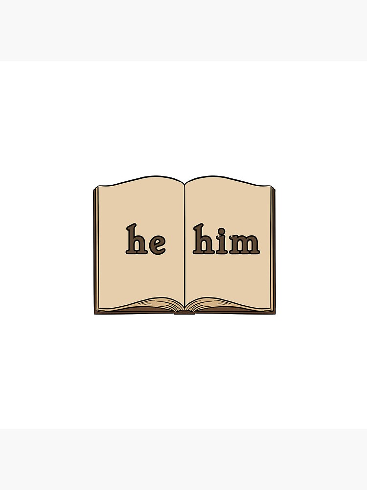 Thumbnail 3 of 3, Pin, He/Him Pronoun Badge - Aiolin designed and sold by scrollanddagger.