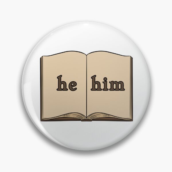Item preview, He/Him Pronoun Badge - Aiolin designed and sold by scrollanddagger.