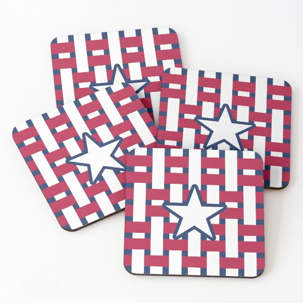 Item preview, Fabric Weave Types #06 - Warp Rib Weave Regular Pattern - USA version - Red, White and Blue designed and sold by DesignCentrum.