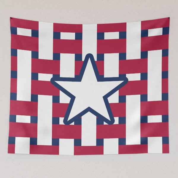 Item preview, Fabric Weave Types #06 - Warp Rib Weave Regular Pattern - USA version - Red, White and Blue designed and sold by DesignCentrum.