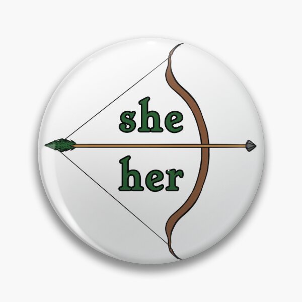 She/Her Pronoun Badge - Yaela Pin