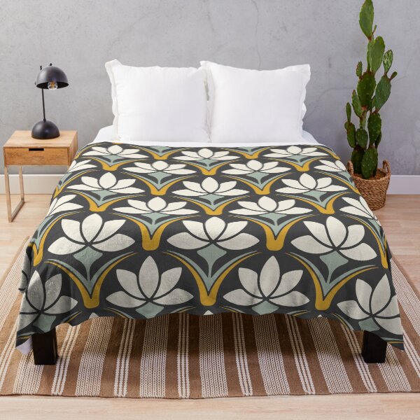 Item preview, KF 0067 C - Retro Vintage Flower Minimalist 70s Modern Geometric Floral Pattern designed and sold by KhakiFinch.