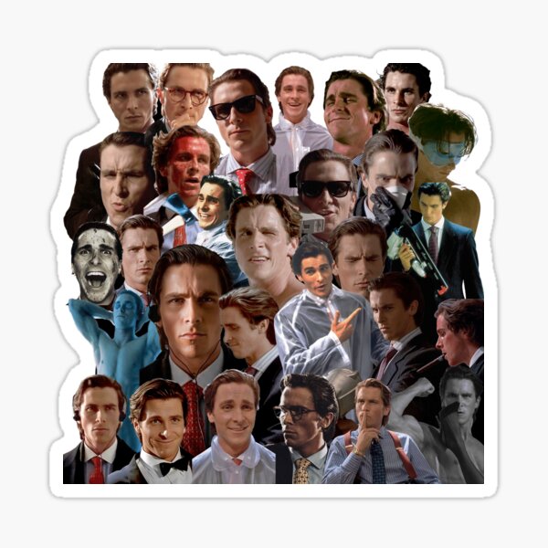 Item preview, christian bale photo collage high quality designed and sold by heavyduck.