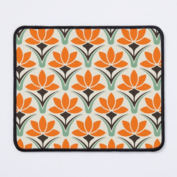 Item preview, KF 0067 D - Retro Vintage Flower Minimalist 70s Modern Geometric Floral Pattern designed and sold by KhakiFinch.