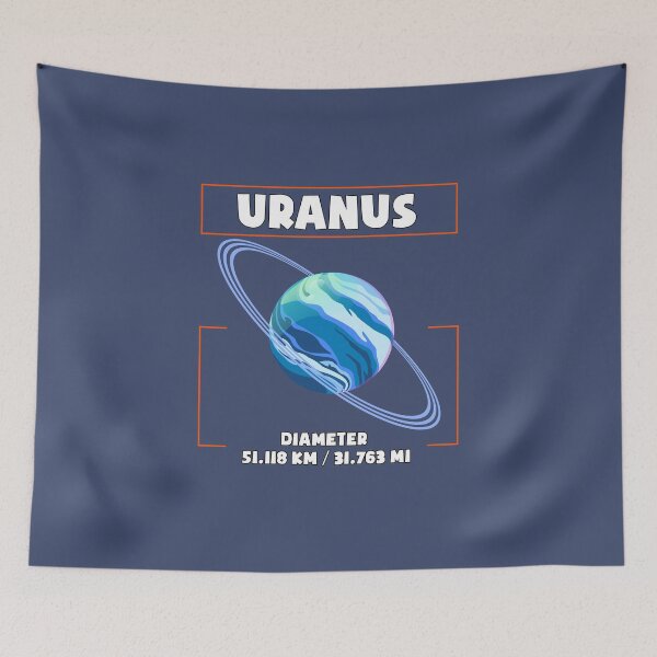 Item preview, El planeta Urano y su diámetro, un divertido regalo para los amantes del sistema solar y los entusiastas de la astronomía designed and sold by abdelhak2005.