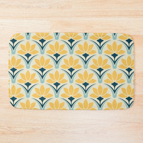 Item preview, KF 0067 G - Retro Vintage Flower Minimalist 70s Modern Geometric Floral Pattern designed and sold by KhakiFinch.